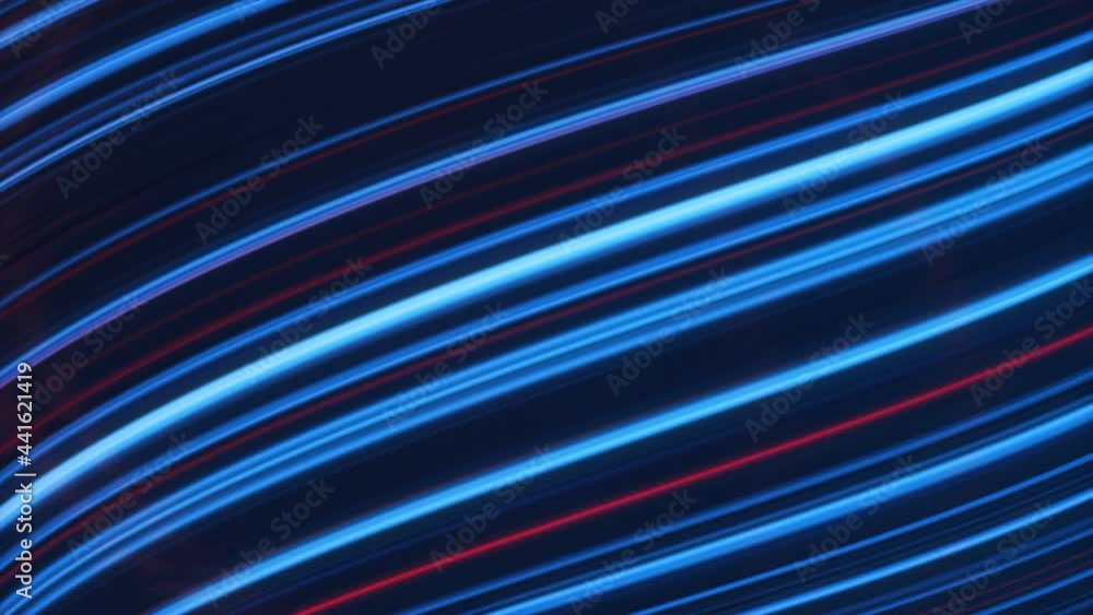 Poster colorful abstract dynamic bending lines background, seamless loop. animation. wavy narrow gradient s