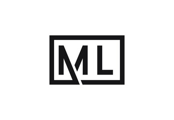 ML letter logo design