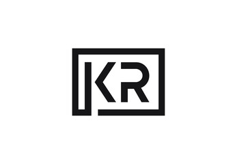 KR letter logo design