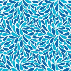 Seamless pattern with abstract leaves on white background
