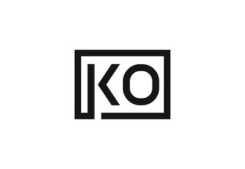 KO letter logo design