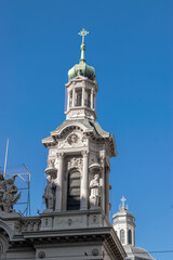 Fototapeta premium Tower of an old church in Buenos Aires, Argentina