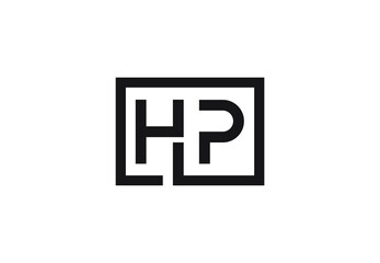 HP letter logo design