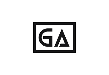 GA letter logo design