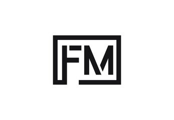 FM letter logo design