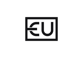 EU letter logo design