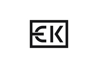 EK letter logo design