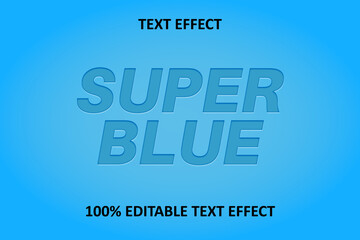 Editable Text Effect BLUE PAPER