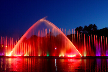 fountain at night