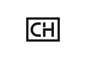 Obraz premium CH letter logo design