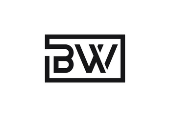 BW letter logo design