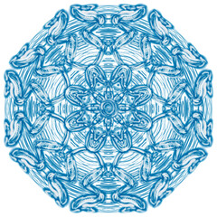 snowflake abstract symmetrical blue fantastic patterned