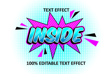 Editable Text Effect PINK BLUE COMIC