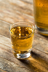 Refreshing Boozy Chicago Handshake Beer and a Shot
