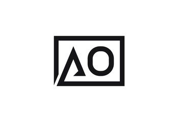 AO letter logo design