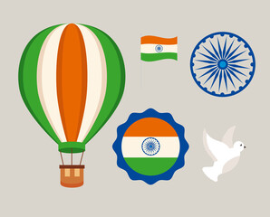 India independence day icon collection