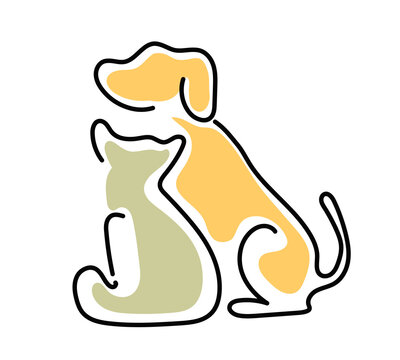 Dog and cat vector