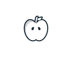 Apple Fruit Icon Design Template Elements