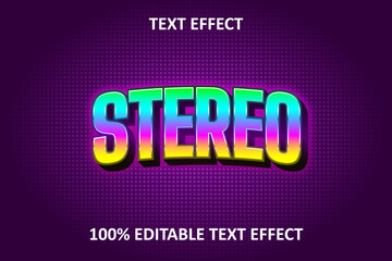 Obraz premium Editable Text Effect RAINBOW LIGHT RETRO