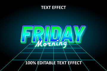 Editable Text Effect RETRO NEON BLUE GREEN