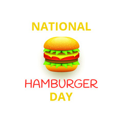 Abstract Brown National Hamburger Day Fast Food Background Vector Design Style For Poster Or Postcard