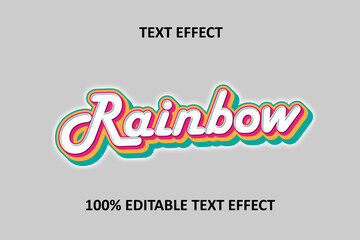 Editable Text Effect SILVER RAINBOW