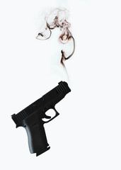 Silhouette of smoking gun © Johna