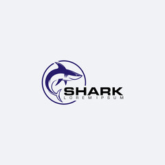 Minimalist and Unique Shark Logo Design. 