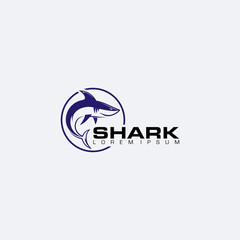 Minimalist and Unique Shark Logo Design. 