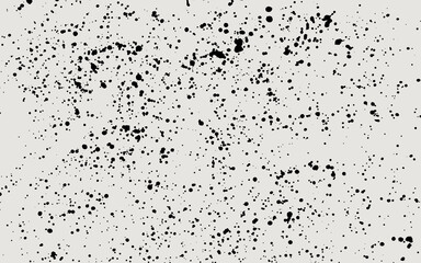 Vector black paint, ink splash, brushes ink droplets, blots. Splatter background. Grunge texture.