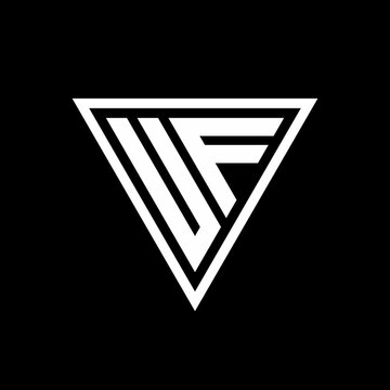 UF Logo monogram with triangle shape designs template