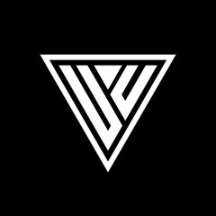 UU Logo monogram with triangle shape designs template