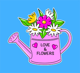 REGADERA CON FLORES © D GRAPHIC