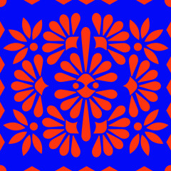 Tropical vector pattern illustration on dark blue background