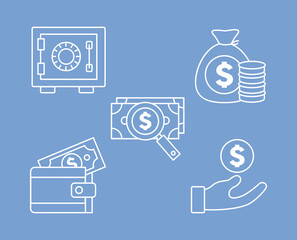 Money icon set