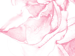 Alcohol pink and whate ink background. Abstract