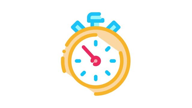 Competition Sport Stopwatch Icon Animation. color Competition Sport Stopwatch animated icon on white background