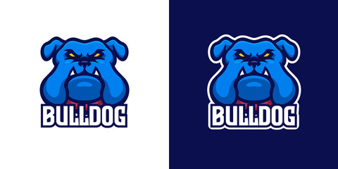 Wild Bulldog Mascot Character Logo Template