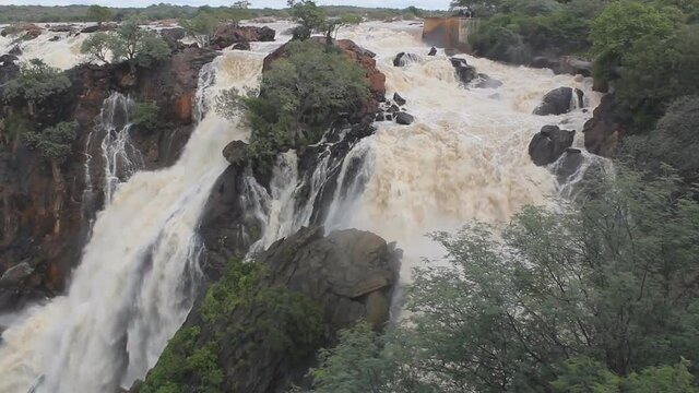 The beautiful Ruacana falls on the border of Namibia and Botswana.