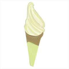 ice cream. waffle cone. Summer. dessert. street food. sorbet. ice, cold. vector eps 10