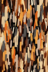 Seamless vertical pattern - brush strokes of warm woody tones. High resolution seamless pattern - vertical stripes of beige, brown and orange oil paint.