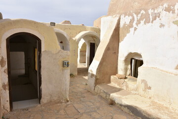 Ksar Hadada. Place shooting location for the movie Star Wars planet Tatooine