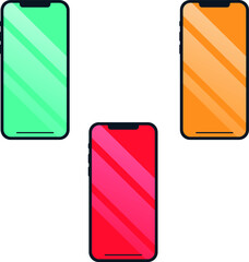 Mobile phone modern simple clear flat vector illustration. Phone icon, clip art design, new modern cellphone