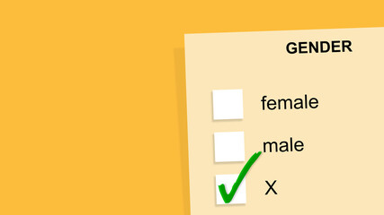 Third gender classifications. Non-binary and intersex people. Sex designation as 