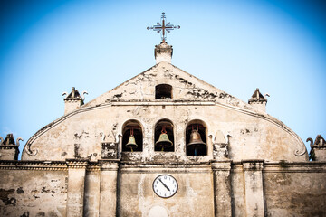 Ceiling detail. Church of Santa Ana. Magnificent colonial church. Niquinohomo, Nicaragua. - obrazy, fototapety, plakaty
