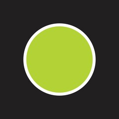 Logo circle background. Decoration logo. Icon circle. The icon in a colored circle with a white bold border. Web button, modern flat design.