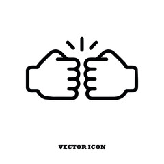 Fototapeta premium fist bump vector icon