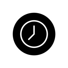 Clock icon with rounded style