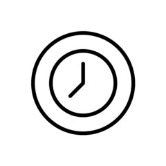 Clock icon with rounded style