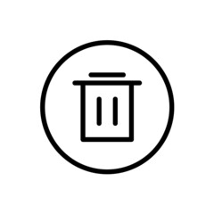 Trash icon with rounded style